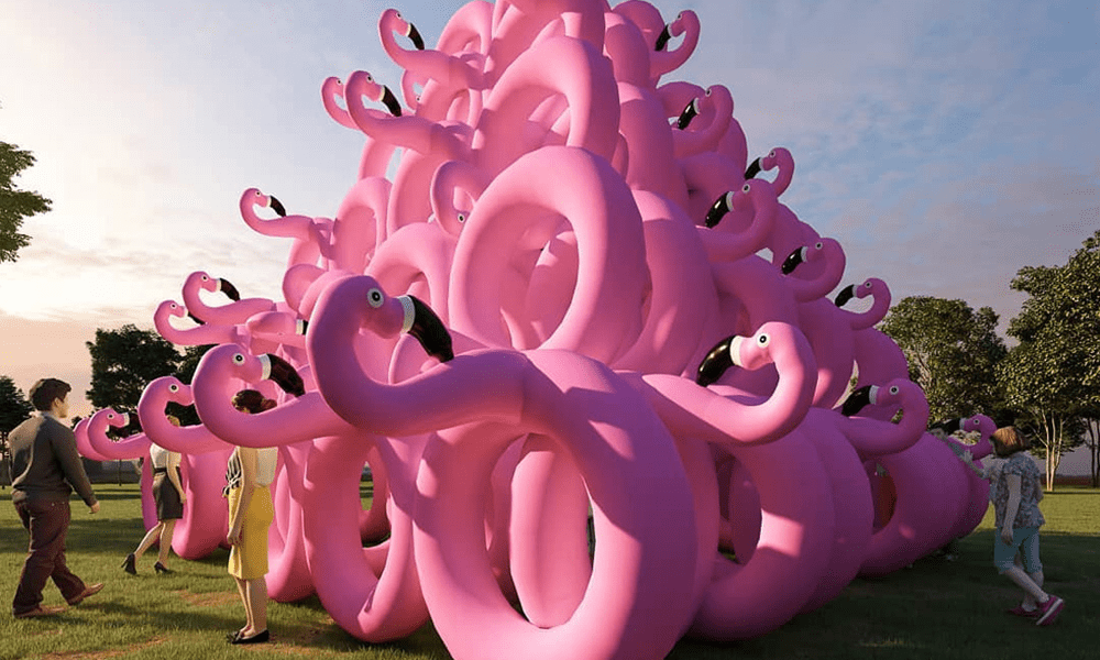 Le gigantesche opere d’arte immersiva di Cyril Lancelin uniscono pop, gioco e architettura