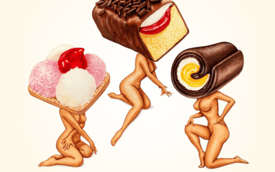 I cibi diventano pin up nelle illustrazioni retrò di Kelly Gilleran