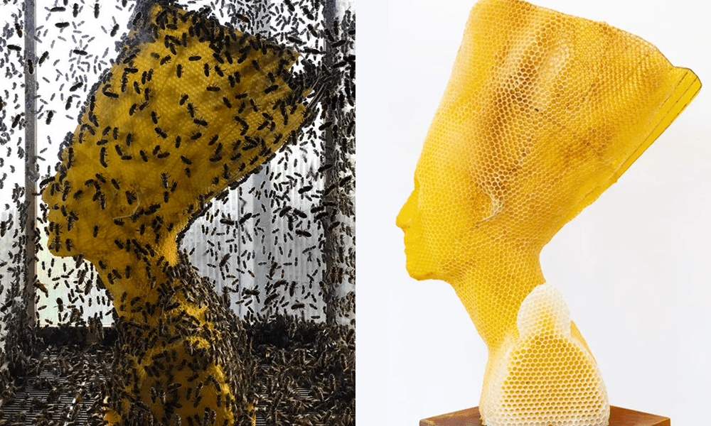 Queste sculture sono il frutto del lavoro di 60.000 api