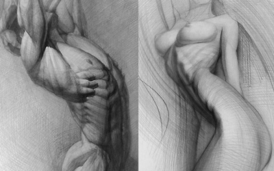 Armonia e perfezione del corpo umano nei disegni monocromatici di Andrey Samarin