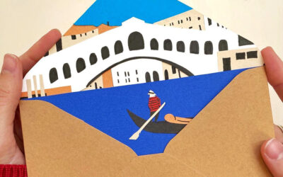 Lettere-collage per viaggiare con la fantasia nei più bei luoghi d’Italia: Helga Aversa