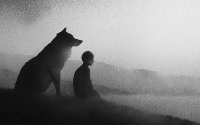 Delicate illustrazioni in bianco e nero che rievocano il rapporto ancestrale tra uomini e animali: Elicia Edijanto