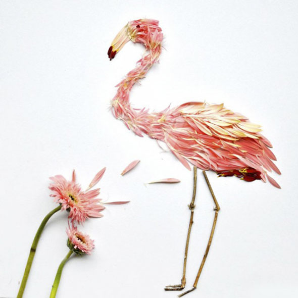 Birds Made of Flowers