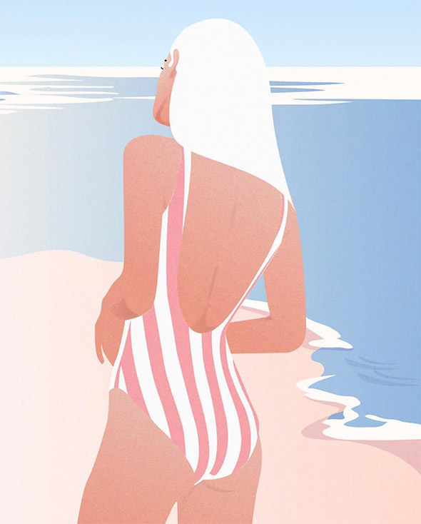 Bellezze al sole: le illustrazioni estive di Salomé Gautier