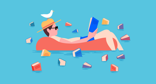 Antologia di illustrazioni sui piaceri della lettura estiva